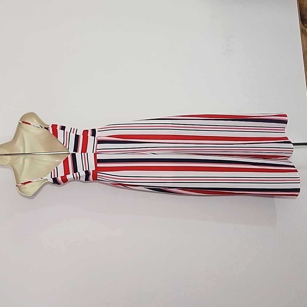 L'ATISTE Wide Leg Jumpsuit Patriotic Red Multi Size S - Picture 8 of 11